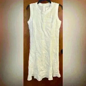Malvin Hamburg-Germany Women’s White Linen Dress Size Large